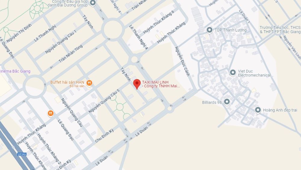 Địa chỉ hãng Taxi Mai Linh tại Bắc Giang